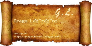 Grega Lóránt névjegykártya