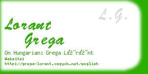 lorant grega business card